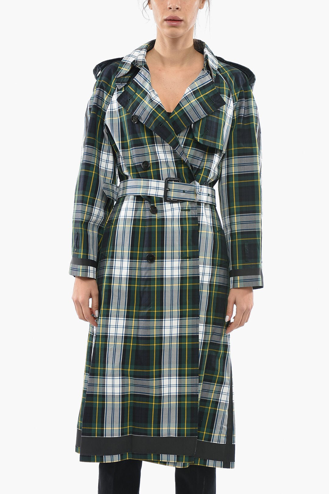 Other - Burberry Belted Tartan Print Cotton Double Breasted Trench Coat - 5045552507336 - Ask Me Wear