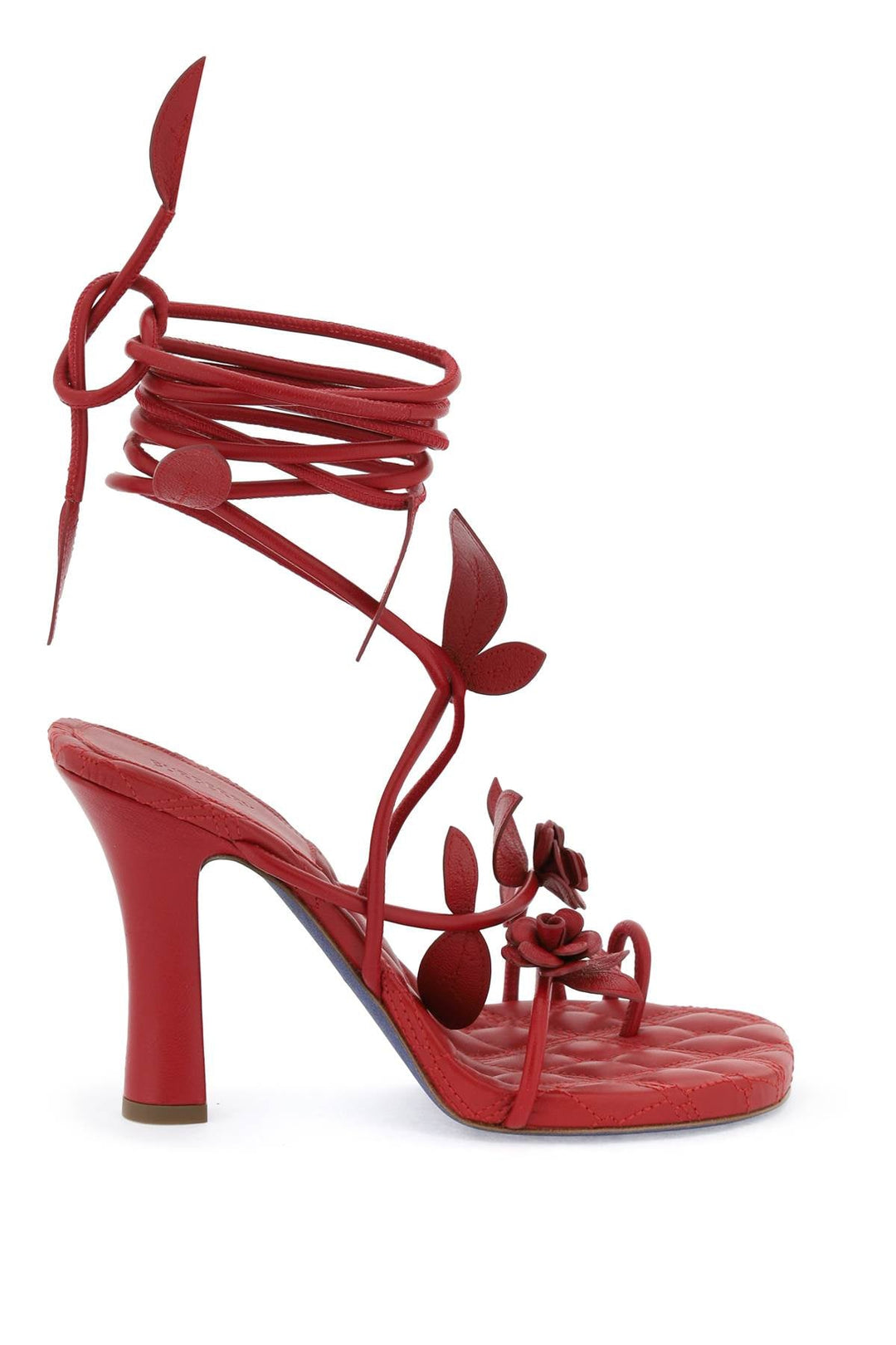 Shoes - Burberry Ivy Flora Leather Sandals With Heel. - 241481NSD000003 - B9380 - 38 - Ask Me Wear