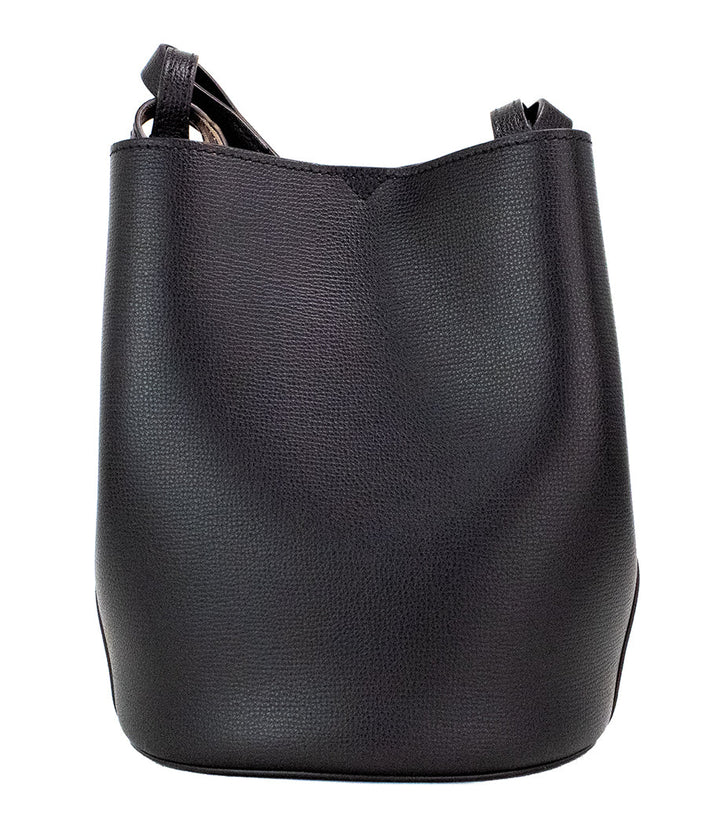  - Burberry Lorne Small Black Haymarket Check Pebble Leather Bucket Handbag Purse - 45674 - Ask Me Wear