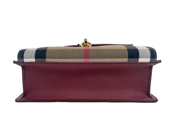  - Burberry Macken Small Crimson House Check Leather Crossbody Bag - 84387 - Ask Me Wear