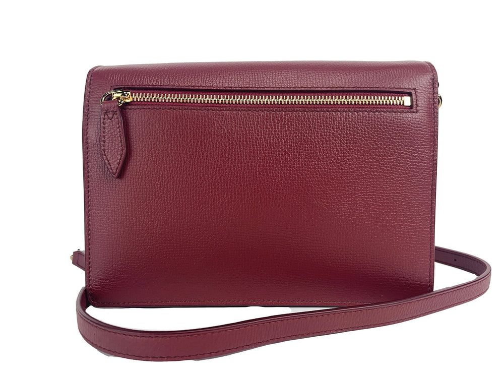  - Burberry Macken Small Crimson House Check Leather Crossbody Bag - 84387 - Ask Me Wear