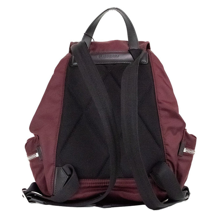  - Burberry Medium Burgundy Econyl Nylon Rucksack Drawstring Backpack Bookbag - 46530 - Ask Me Wear