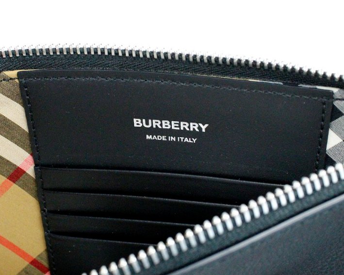  - Burberry Peyton Monogram Black Leather Pouch Crossbody Bag Purse - 57359 - Ask Me Wear