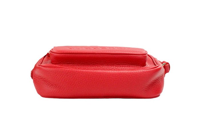  - Burberry Small Branded Bright Red Grainy Leather Camera Crossbody Bag - 35029 - Ask Me Wear