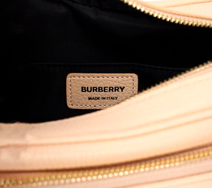  - Burberry Small Branded Peach Pink Grainy Leather Camera Crossbody Bag - 56033 - Ask Me Wear