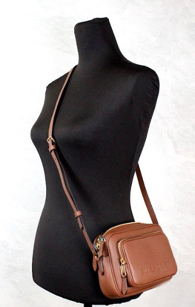  - Burberry Small Branded Tan Brown Leather Camera Crossbody Bag - 35050 - Ask Me Wear