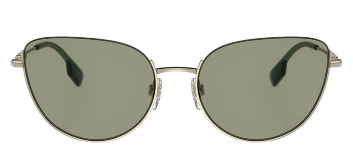 BurberrySunglasses - Burberry BE 3144 1109/2 Cat - Eye Metal Gold Sunglasses with Green Lens - BE_3144_1109/2_58mm - Ask Me Wear