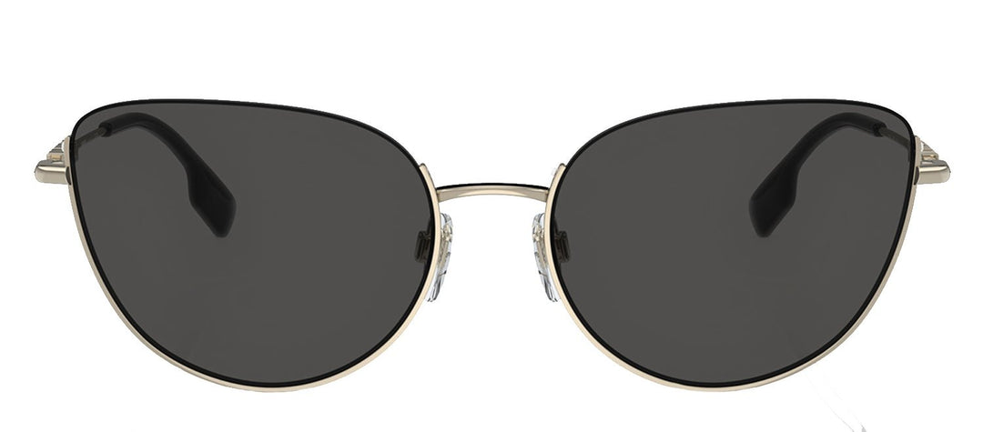 BurberrySunglasses - Burberry BE 3144 110987 Cat Eye Metal Gold Sunglasses with Dark Grey Lens - BE_3144_110987_58mm - Ask Me Wear