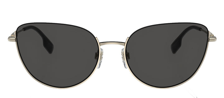 BurberrySunglasses - Burberry BE 3144 110987 Cat Eye Metal Gold Sunglasses with Dark Grey Lens - BE_3144_110987_58mm - Ask Me Wear