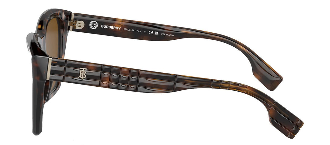 BurberrySunglasses - Burberry BE 4391 300283 Square Acetate Brown Sunglasses with Brown Polarized Lens - BE_4391_300283_54mm - Ask Me Wear
