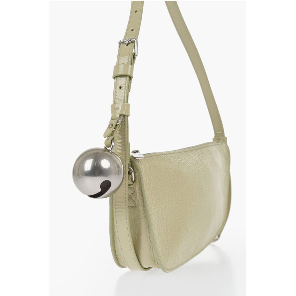 Burberry - Burberry Patent Leather SHIELD SLING Shoulder Bag with Silver - Tone Ch - BUFR6401683236936GD - Ask Me Wear