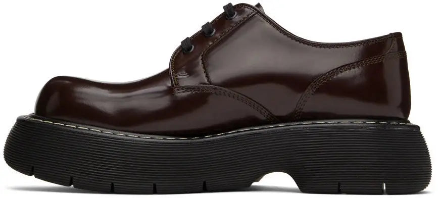 Bottega Veneta Burgundy Swell Lace-Up Shoes - Open Box