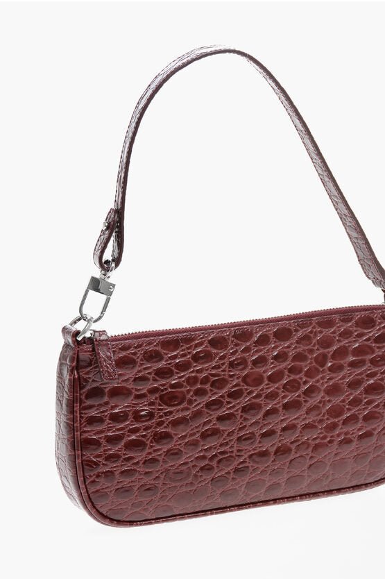 Bags - By Far Crocodile - Effect Leather RACHEL Shoulder Bag - 3800977176589 - Ask Me Wear