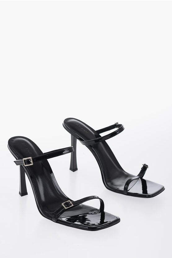 Shoes - By Far Patent Leather FLICK Double Buckle Sandals with Square Toe - 3800977193647 - Ask Me Wear