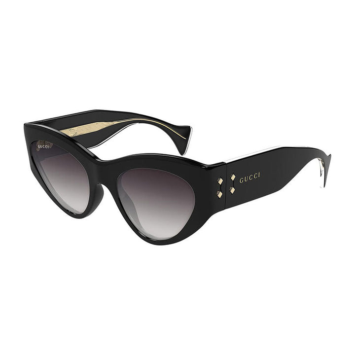 Gucci Sunglasses Cat Eye Full Rim, Black Frame and Grey Gradient Lens GG1704S001
