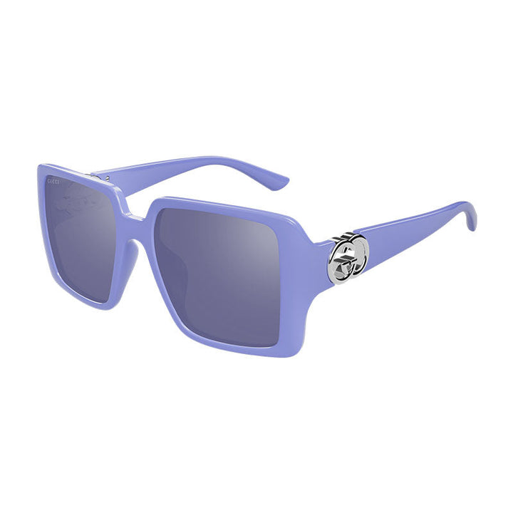 Gucci Sunglasses Square Full Rim, Shiny Violet Frame and Violet Mirror Lens GG1692SA004