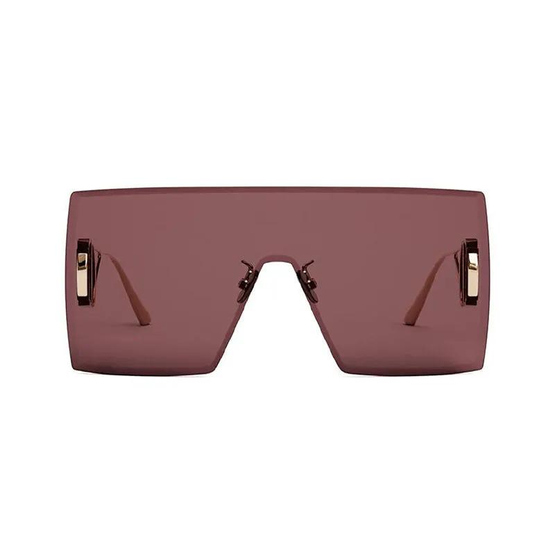Dior Sunglasses Shield Rimless, Gold Frame And Burgundy Lens 30Montaignem1Ub0D0