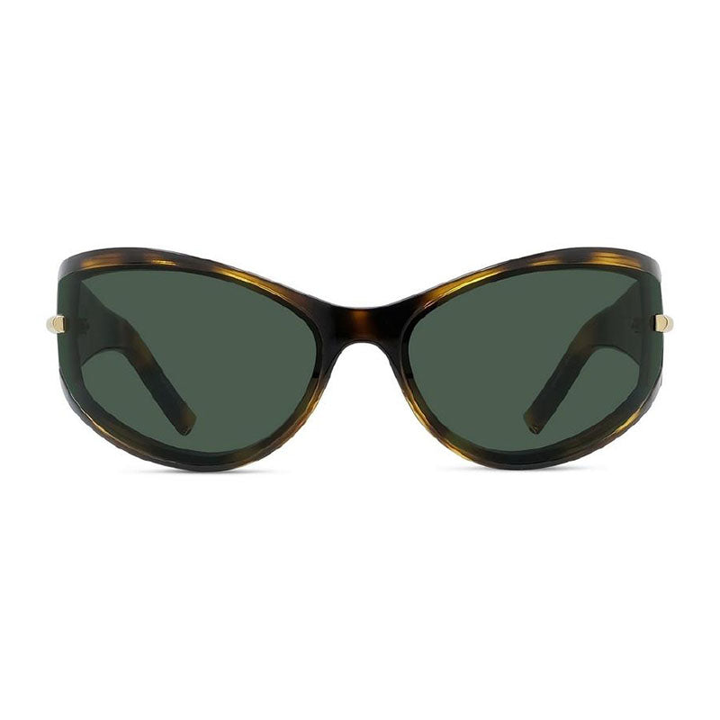 Givenchy Sunglasses Geometric Full Rim, Light Havana Frame and Green Lens GV40050I86N