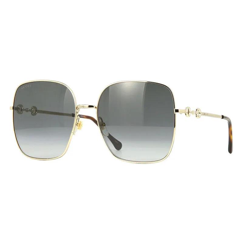 Gucci Sample Sale | Gucci Sunglasses Square Full Rim, Gold Frame and Grey Lens GG0879S001 - Sunglasses | Designer outlet