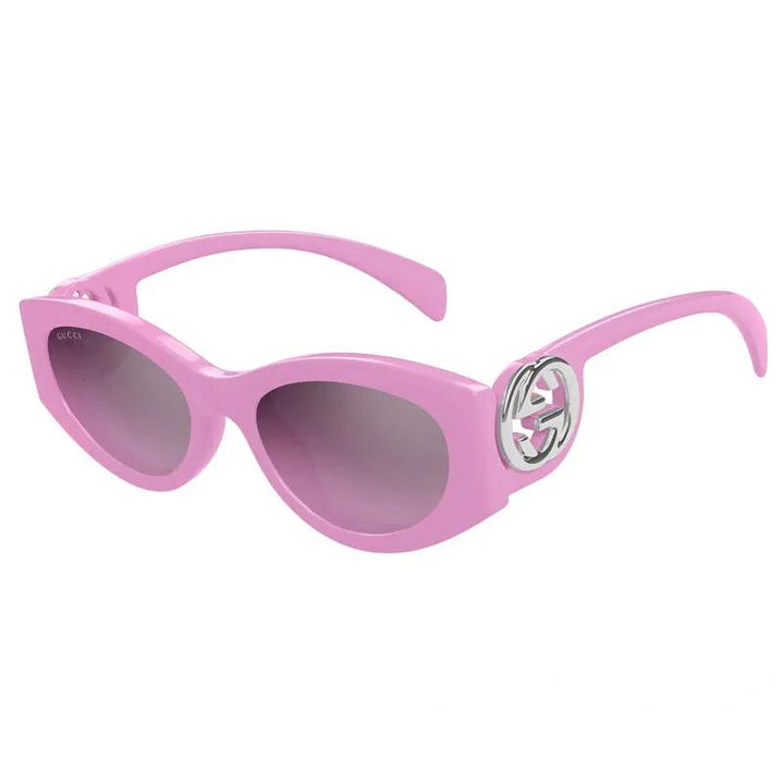 Gucci Sunglasses Cat Eye Full Rim, Pink Frame And Pink Silver Mirror Lens Gg1691S003