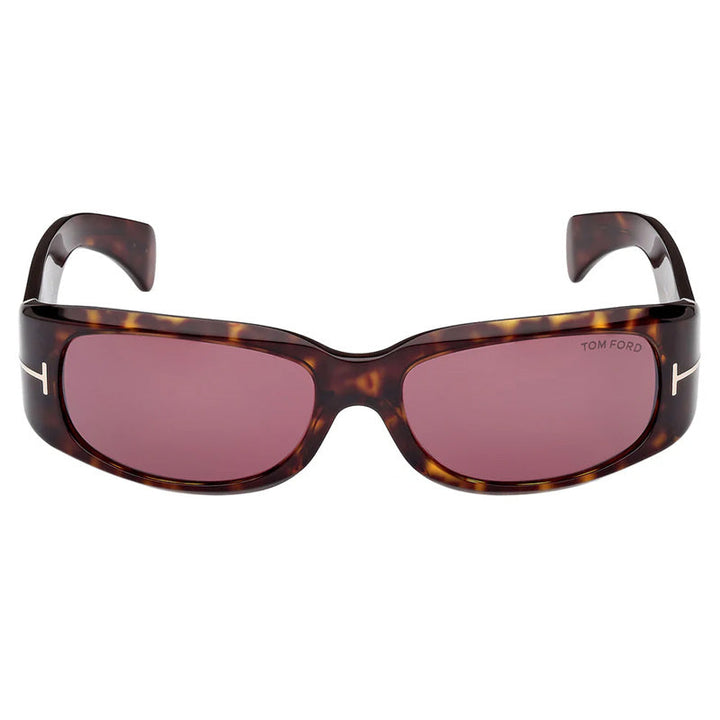 Tom Ford Rectangle Full Rim, with a Dark Havana frame and Bordeaux lens.