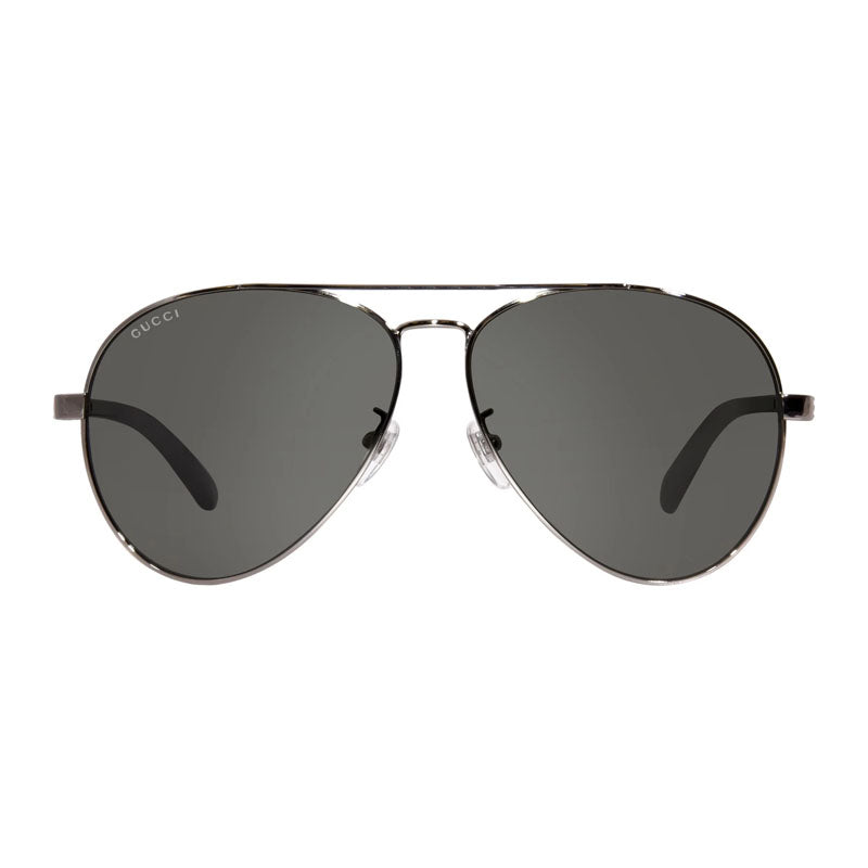 Gucci Sunglasses Aviator Full Rim, Gunmetal Frame and Grey Lens GG1288SA001