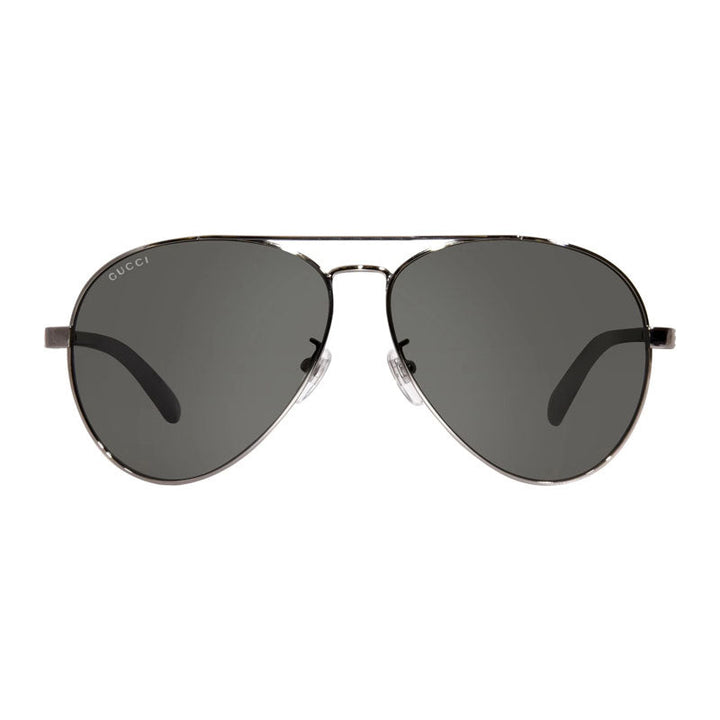 Gucci Sunglasses Aviator Full Rim, Gunmetal Frame and Grey Lens GG1288SA001