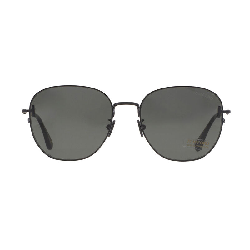 Tom Ford Sunglasses Square Full Rim, Matte Black Frame and Smoke Lens FT0976-K02A