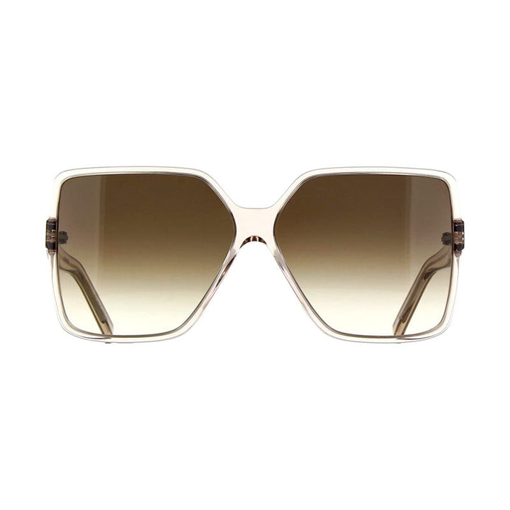 Saint Laurent Sunglasses Square Full Rim, Beige Frame and Brown Lens SL232BETTY005