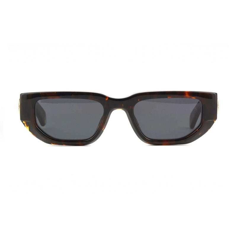 Off-White Sunglasses Rectangle Full Rim, Havana Frame and Dark Grey Lens OERI115GREELEY6007