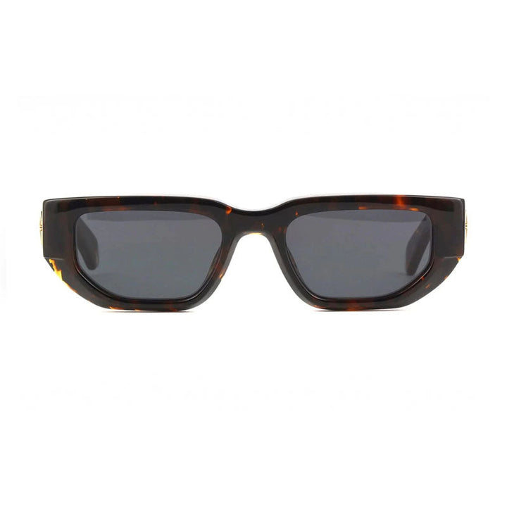 Off-White Sunglasses Rectangle Full Rim, Havana Frame and Dark Grey Lens OERI115GREELEY6007