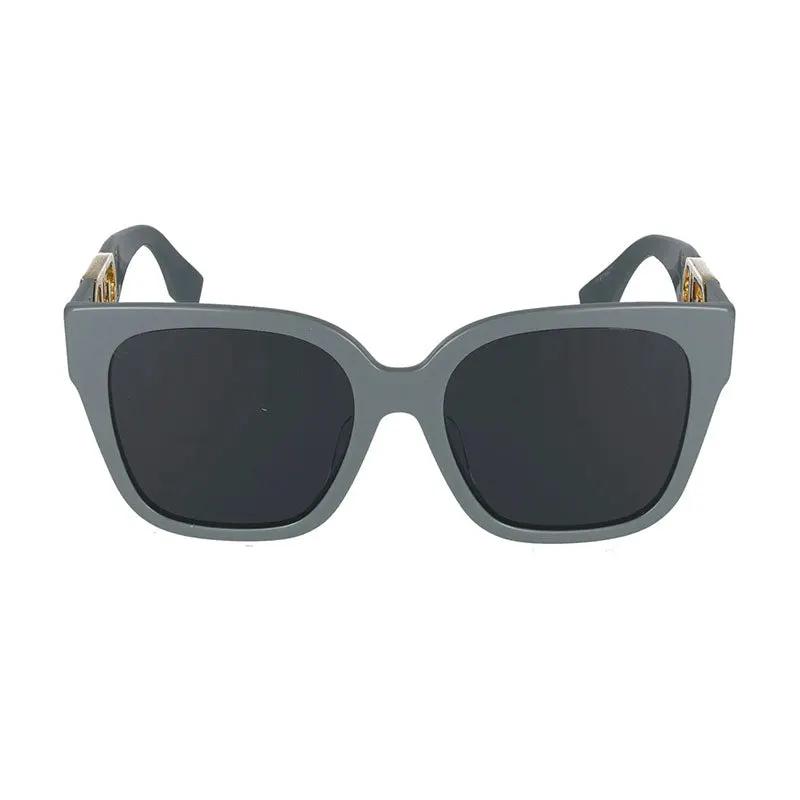 Fendi Sunglasses Square Full Rim, Grey Frame And Grey Lens Fe40063F20A