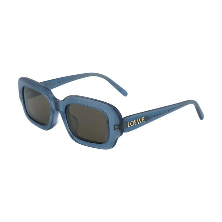 Loewe Sample Sale | Loewe Sunglasses Square Full Rim, Shiny Blue Frame And Brown Lens Lw40158F84E - Sunglasses | Designer outlet