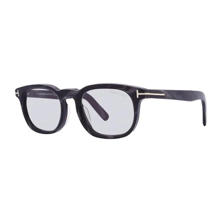 Tom Ford Sunglasses Square Full Rim, Black Horn Frame And Smoke Lens