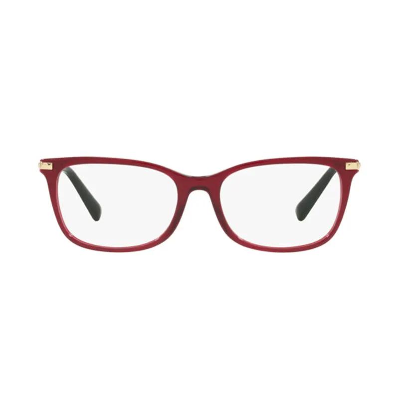Valentino Eyeglasses Rectangle Full Rim, Transparent Red Frame And Clear Demo Lens Lens Va30745115