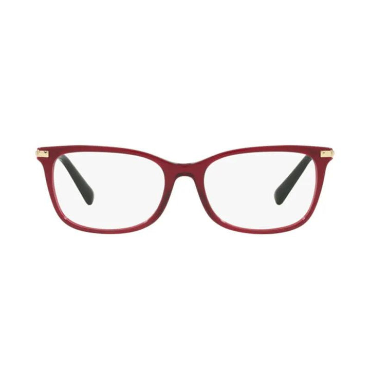Valentino Eyeglasses Rectangle Full Rim, Transparent Red Frame And Clear Demo Lens Lens Va30745115