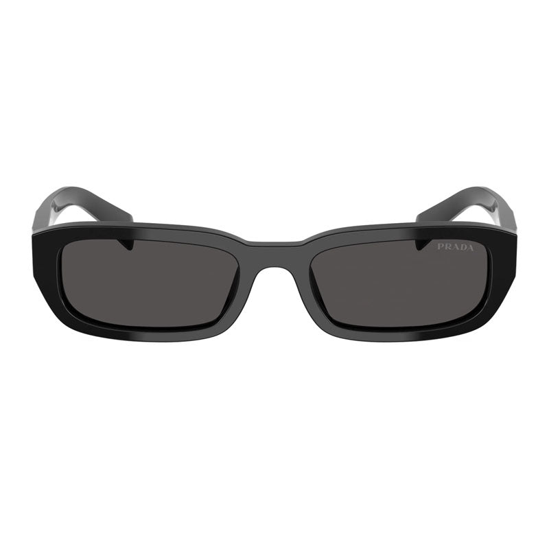 Prada Sunglasses Rectangle Full Rim, Black Frame and Dark Grey Lens PRB06S16K08Z