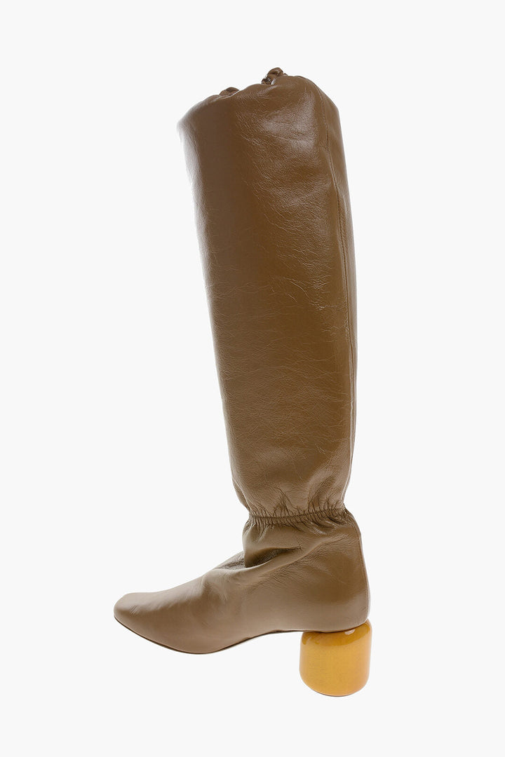 Jil Sander Calfskin NIKKI Boots with Block Heel 6cm