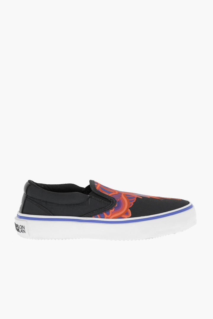 Marcelo Burlon Canvas CURVES WINGS Slip On Sneakers