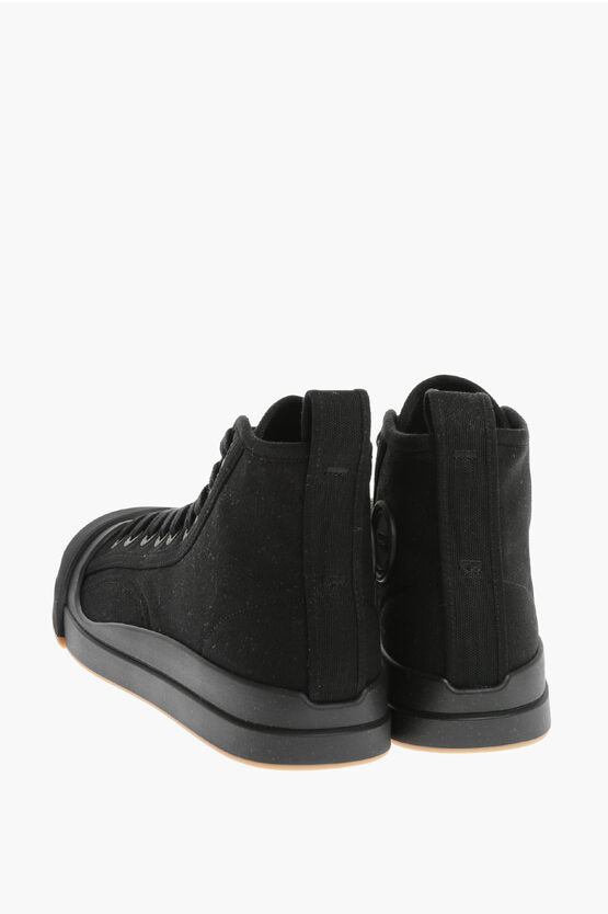 Bottega Veneta Canvas High-Top Sneakers