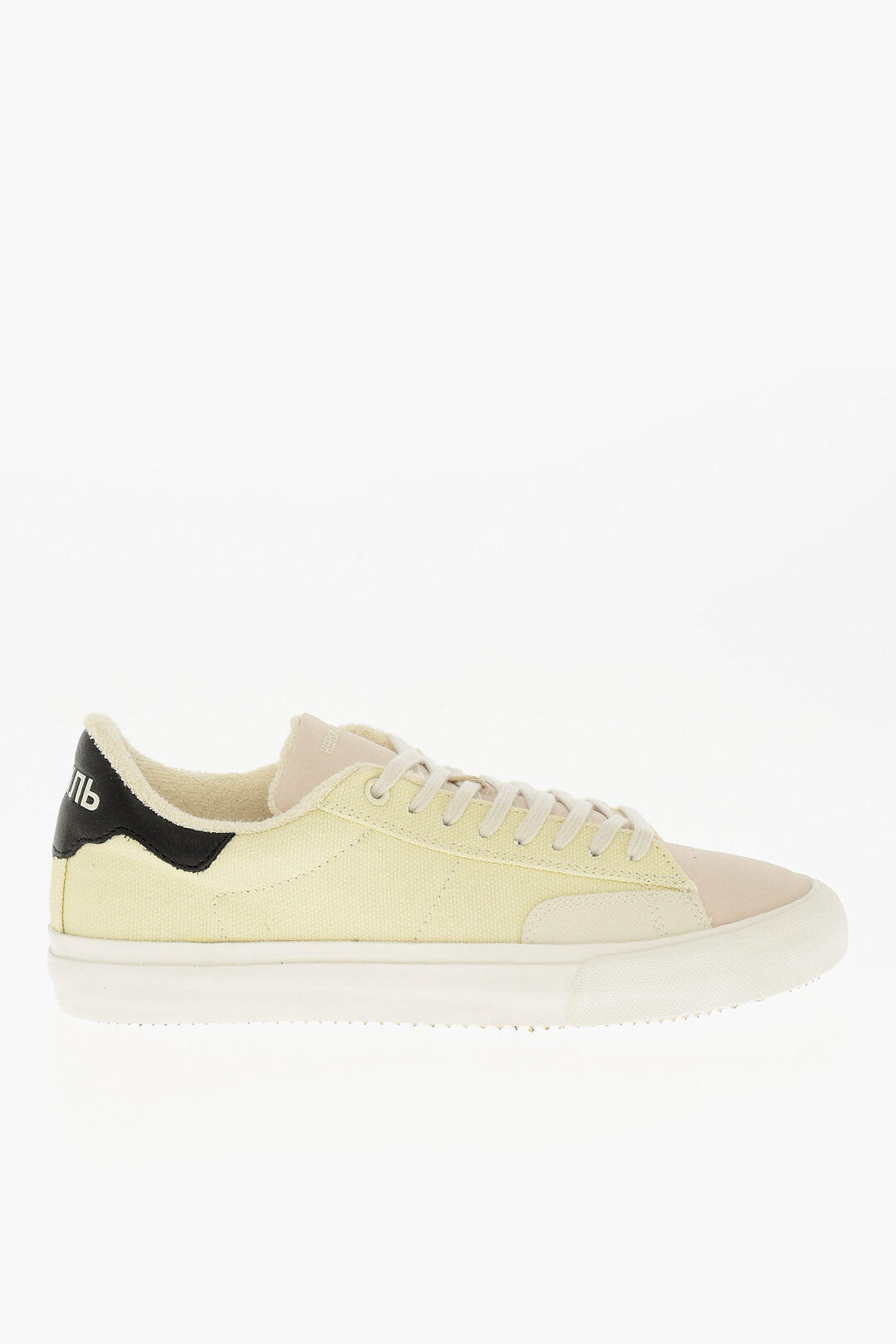 Heron Preston Canvas Low Top Sneakers with Leather Detail