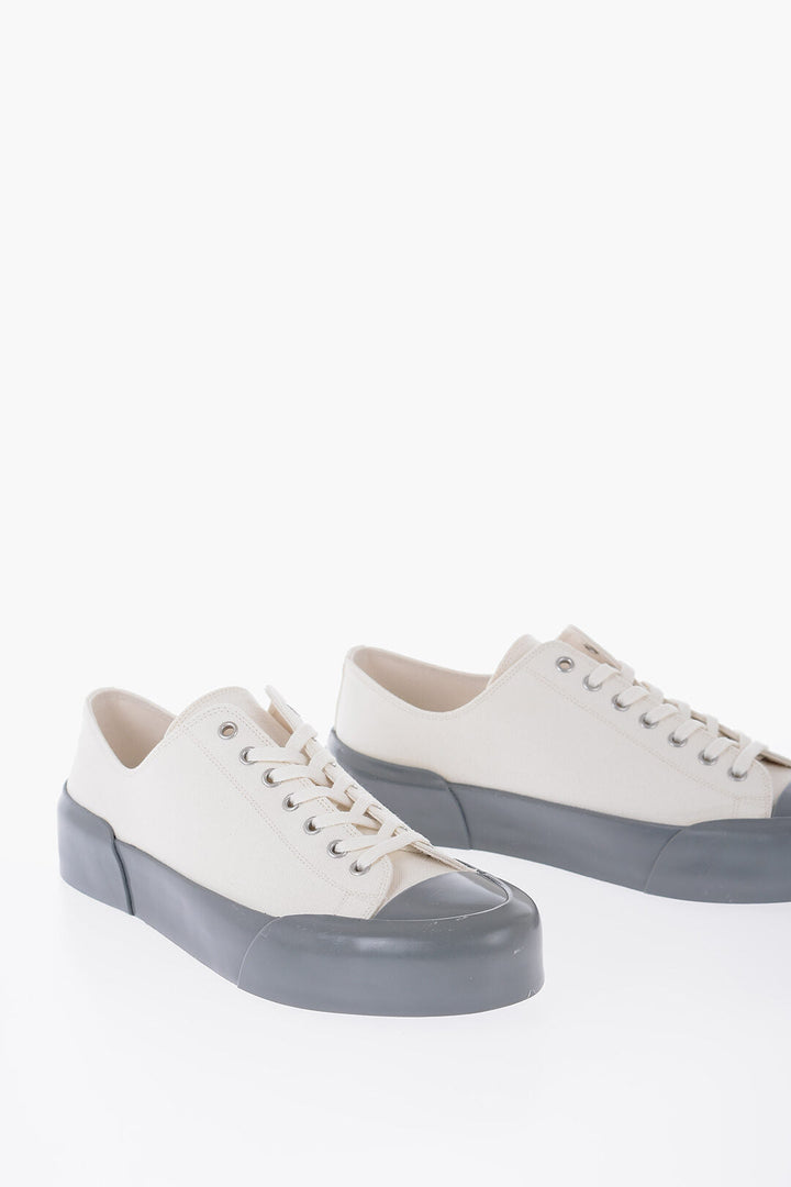 Jil Sander Canvas Low-Top Sneakers With Rubber Sole