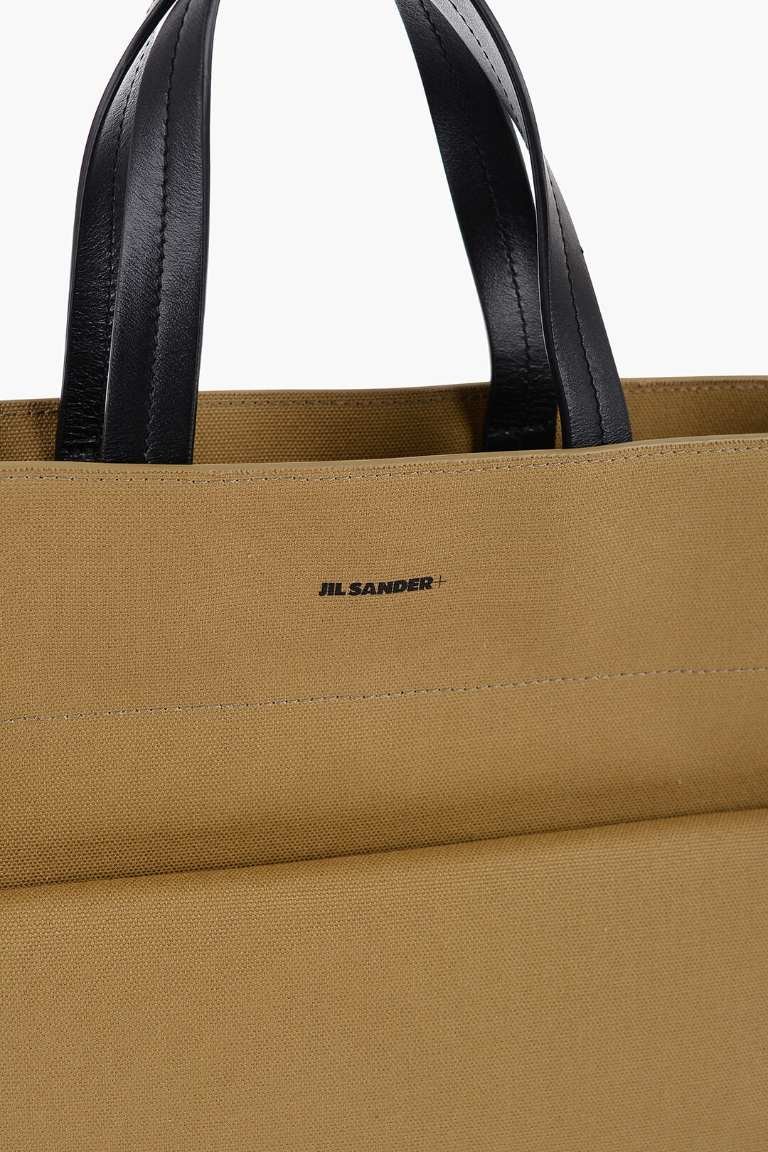 Jil Sander Canvas Shopper Bag with External Pocket