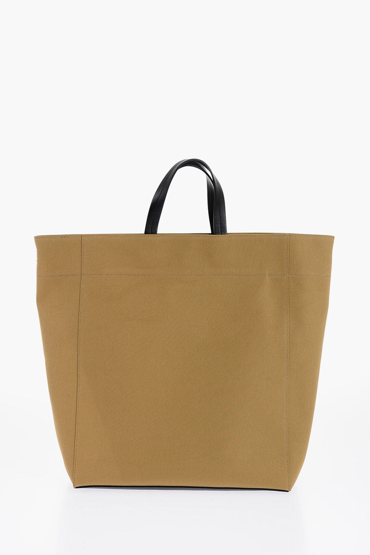 Jil Sander Canvas Shopper Bag with External Pocket