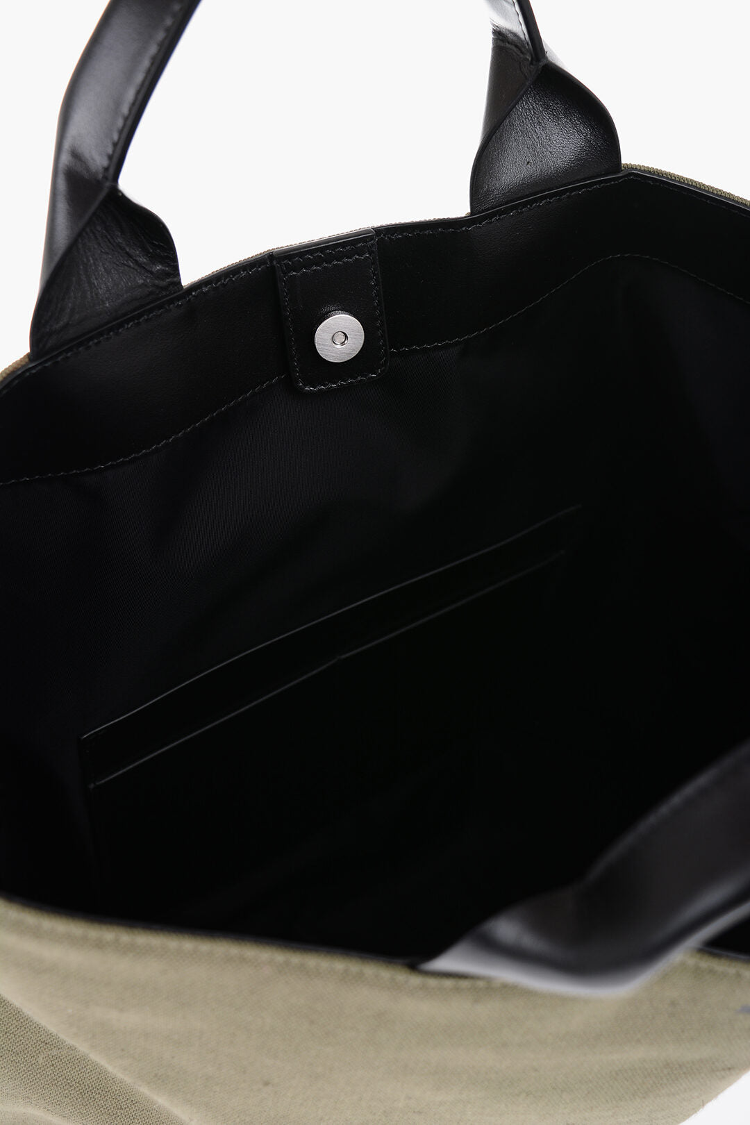 Jil Sander Canvas Shopper Bag with Leather Handles