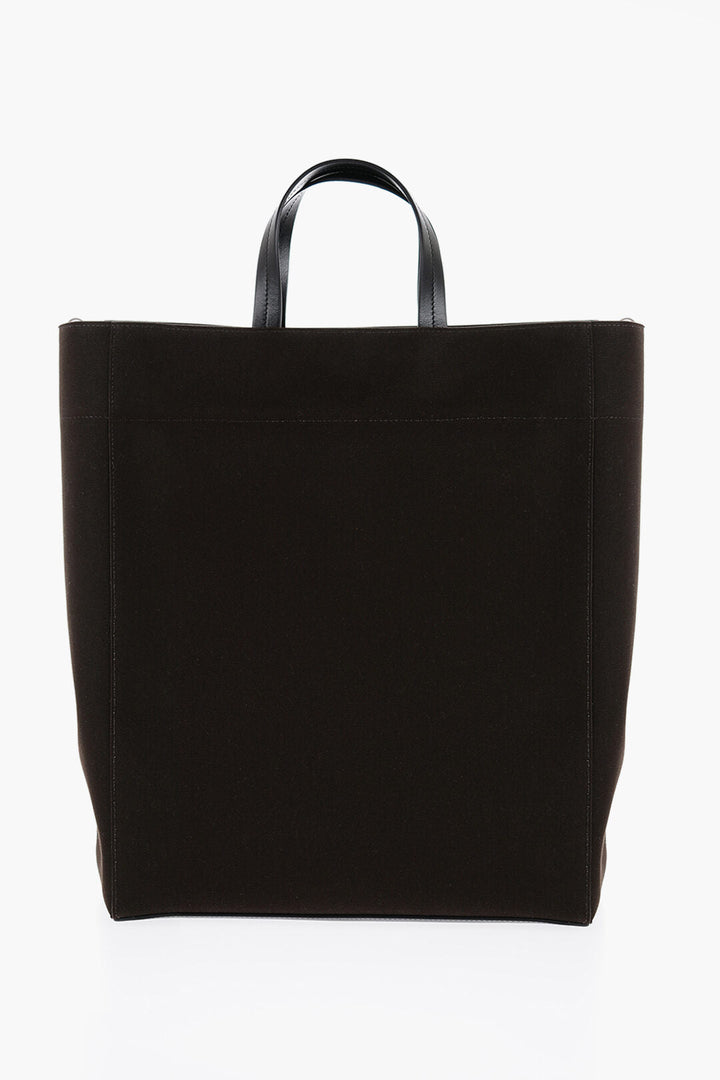 Jil Sander Canvas UTILITY Shopping Bag with Maxi Front Pocket