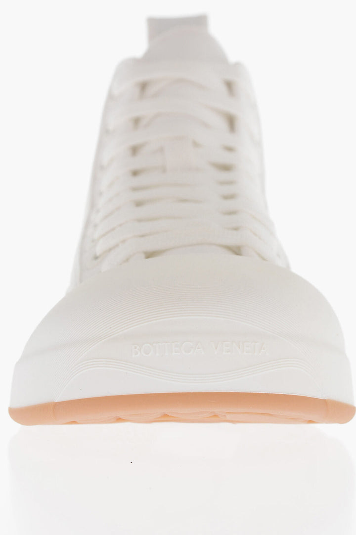 Bottega Veneta Canvas VULCAN High-Top Sneakers with Rubberized Toe