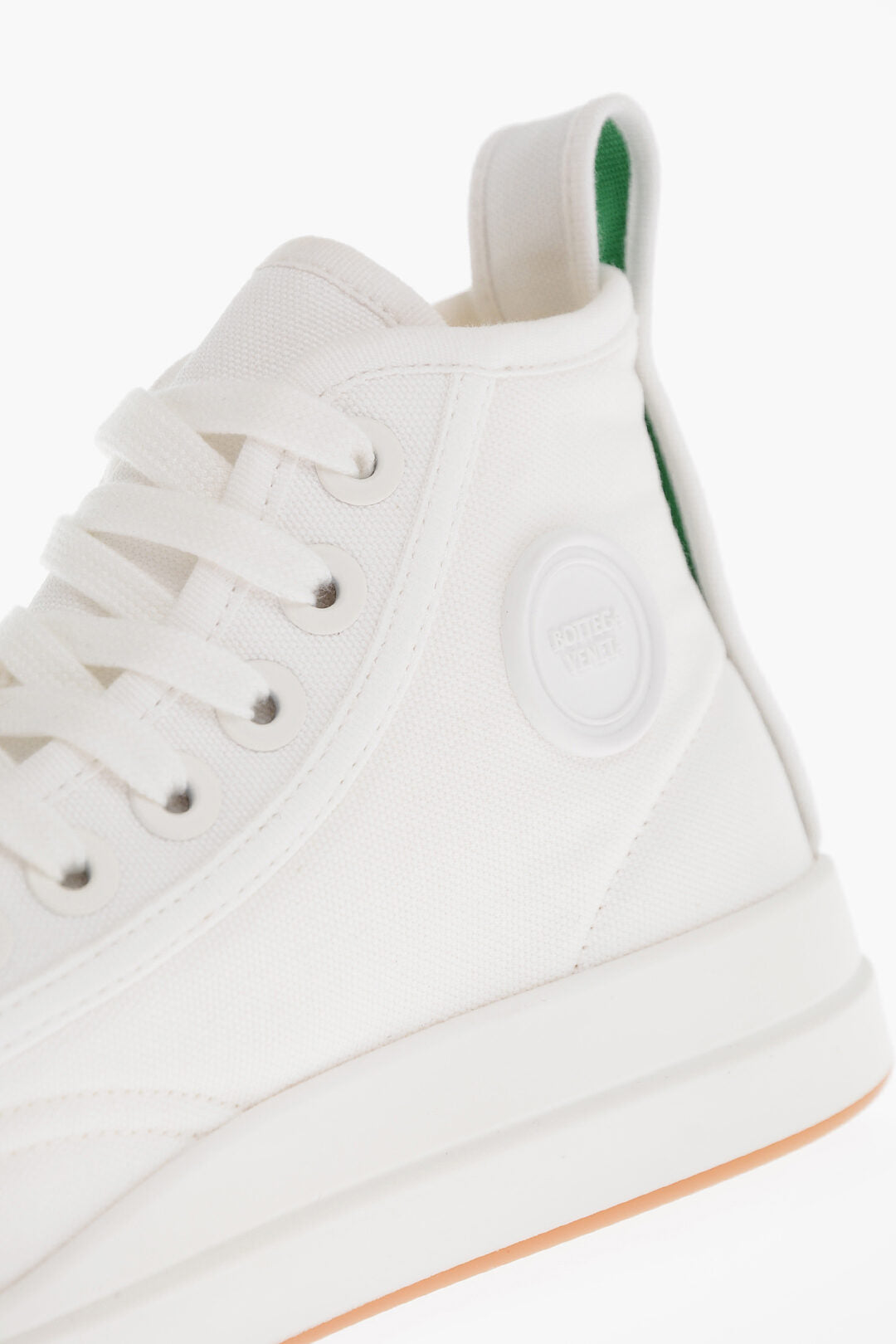 Bottega Veneta Canvas VULCAN High-Top Sneakers with Rubberized Toe