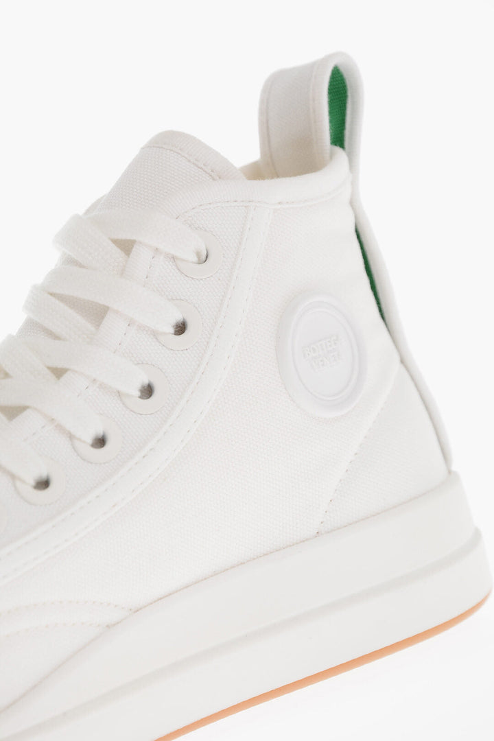 Bottega Veneta Canvas VULCAN High-Top Sneakers with Rubberized Toe