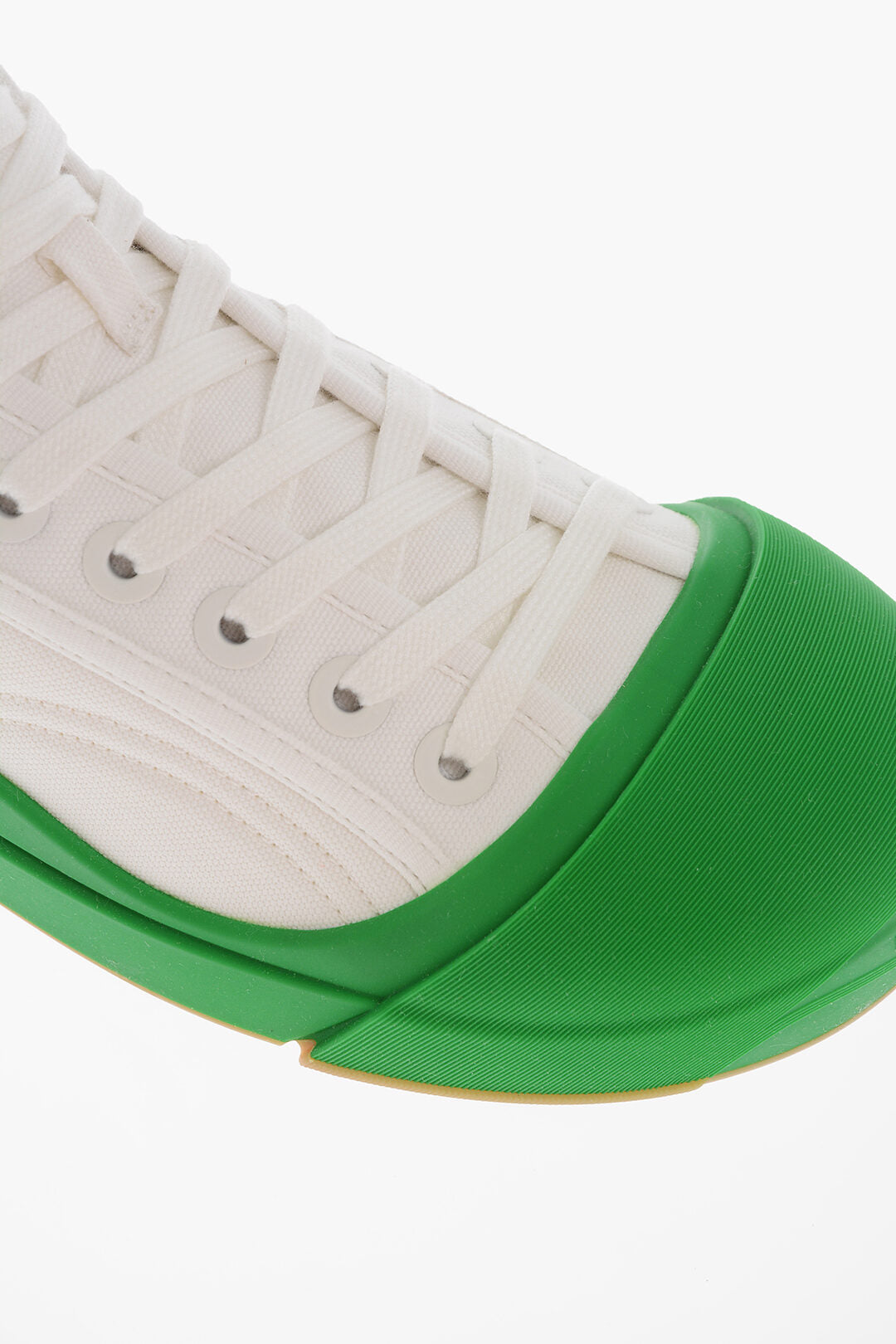Bottega Veneta Canvas VULCAN High-Top Sneakers with Rubberized Toe